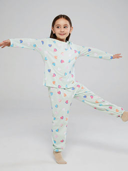 Bisiklet Yaka K?z ?ocuk Pijama Tak?m