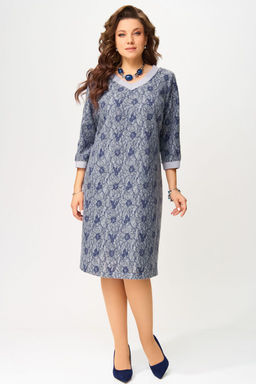 Платье FITA 5091 серо-синий