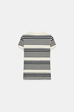 CAMISETA CUELLO PANADERO RAYAS / rayas