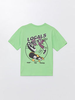 Bisiklet Yaka Bask?l? K?sa Kollu Erkek ?ocuk Ti??rt - Waikiki фото 2