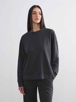 Modal Kar???ml? Oversize Kad?n Sweatshirt