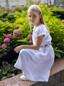 Юбка из муслина дев. О56378 - Карамелли фото 13