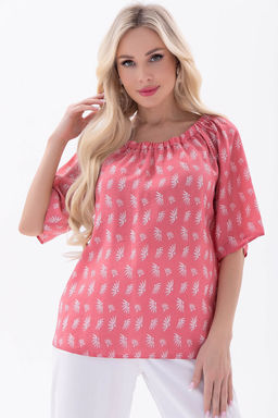 Блуза Аксинья (коралл) Б5946 - Lt collection фото 15