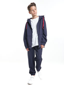 Спортивный костюм на молнии для мальчика подростка UD 8003 т.синий