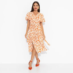 Платье из вискозы, Мода без компромиссов (оранжевое) - Charutti фото 6