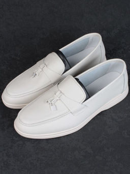 03-B416-2 LT. BEIGE Лоферы женские (натуральная кожа)