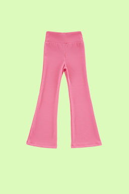 Lacivert K?z Cocuk Genis Paca/Flare Basic Orme Tayt TKDSS24TA00007 - Trendyolmilla фото 9