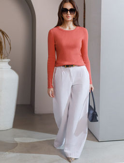 Джемпер тонкой вязки из вискозы с нейлоном