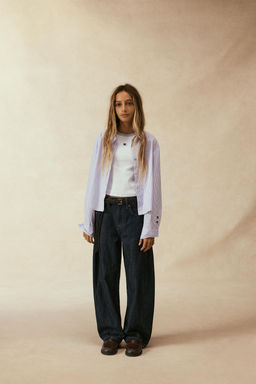 STRIPED POPLIN SHIRT AND RIBBED T-SHIRT PACK CHAMPION ® X ZARA  фото 6