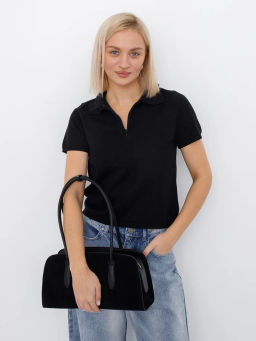 Сумка 8008-1SMS black Velina Fabbiano-Safenta