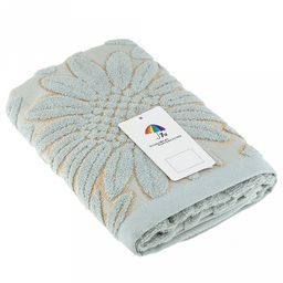 Полотенце махровое "Подсолнух" 50х90см, хлопок 100%, мятный (Китай)