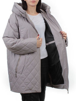 F-806 GRAY BEIGE Куртка демисезонная женская (100 гр. холлофайбер) - Fashion фото 7