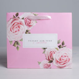 Цена за 2 шт. Пакет подарочный ламинированный, упаковка, Только для тебя с любовью, L 40?31?11.5 см