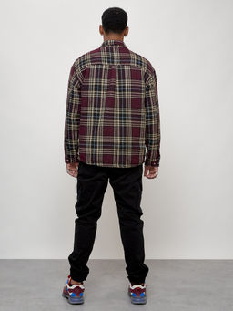 Ветровка рубашка мужская букле бордового цвета 58378Bo - Mtforce фото 14