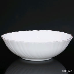 Тарелка глубокая суповая 500 мл 155 мм белый Золотая отводка / TW-60 (White Gold) /уп 72/ 681804
