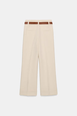 TROUSERS WITH TURN-UP CUFFS AND BELT - Zara фото 16