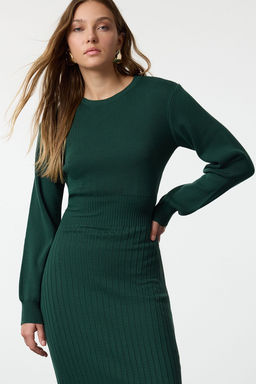 TRENDYOLMILLA Siyah Midi Triko A-Line Formda Elbise TWOAW25EL00023  фото 2