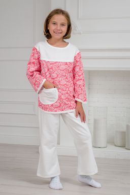 Пижама подростковая из футера Катя молочный - Амадэль фото 4