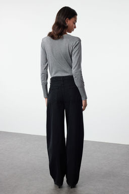 TRENDYOLMILLA Mavi Yuksek Bel Barrel Baggy Jeans TWOAW25JE00130  фото 5