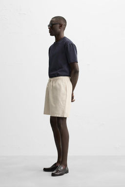TEXTURED REGULAR FIT BERMUDA SHORTS - Zara фото 14