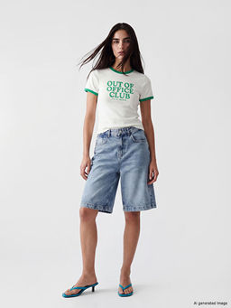 Шорты джинсовые женские Bermuda Fit