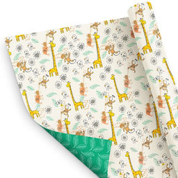 Цена за 10 шт. Бумага крафтовая двухсторонняя «Жирафы», 70 × 100 см
