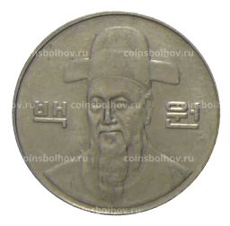 Монета 100 вон 2001 года Южная Корея