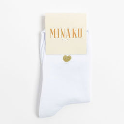 Цена за 2 шт. Носки женские MINAKU «Нeart», белая, размер 36-37 (23 см)