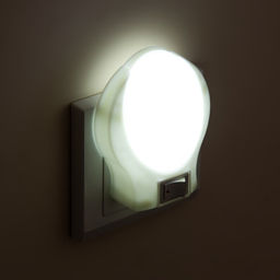 Цена за 2 шт. Ночник пластик от сети "Лунный свет" белый 9х7х3,5 см RISALUX