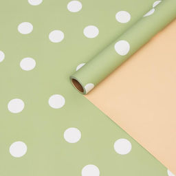 Пленка двухсторонняя Горох крупный, лайм, 0,58 х 10 м