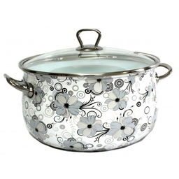 Кружево Кастрюля глубокая 2.1 л. стекл./кр*6 арт.1279 /INTEROS/