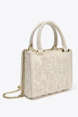 SATIN-EFFECT PEARL HANDBAG - Zara фото 2