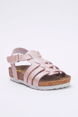 Trendyol Shoes Pembe Parlak C?rt Bantl? Buyuk/Kucuk K?z Cocuk Kids Sandalet TAKSS25SD00012