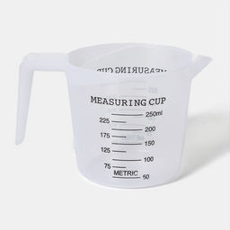 Цена за 2 шт. Стакан мерный Доляна, 250 мл, пластик, прозрачный