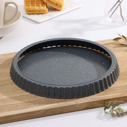 Форма для выпечки Доляна, d=28 см, съёмное дно, антипригарное покрытие, цвет серый