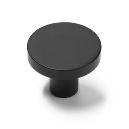 Ручка-кнопка мебельная CAPPIO, d=25 мм, h=20 мм, латунь, черный