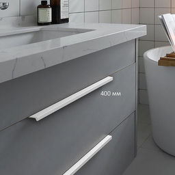 Ручка CAPPIO RT001WH, L=400 мм, м/о 256 мм, цвет белый