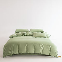 Комплект постельного белья Однотонный Сатин Элитный на резинке OCER012 180*200*30;160*200*30;140*200*30 Евро 4 Наволочки