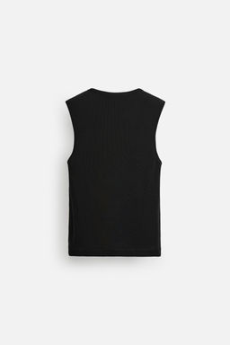 RIBBED TANK T-SHIRT - Zara фото 8
