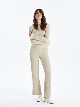 Beli Lastikli Dokulu Kad?n Pantolon