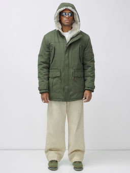 Парка мужская зимняя удлиненная с мехом цвета хаки 2606Kh - Mtforce фото 7