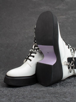 01-GZ6190-L61 WHITE Ботинки демисезонные женские (натуральная кожа) - Фабричный китай фото 14