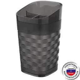 Стакан для зубных щеток Glam графит - Полимербыт фото 4