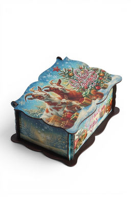 Шкатулка большая  "Семья рыжих козлят", 20х15х8,5 см