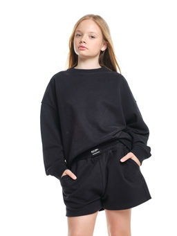 Шорты для девочки подростковые 22-7630 св.серый меланж - Mini maxi фото 31