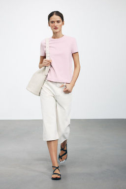 SHORT SLEEVE INTERLOCK T-SHIRT - Zara фото 34
