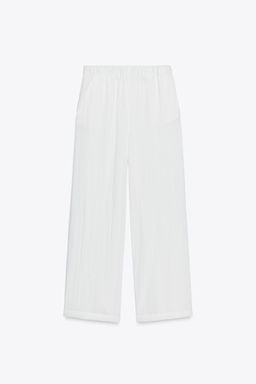 RUSTIC WIDE-LEG TROUSERS - Zara фото 12