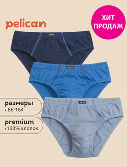 PELICAN, трусы для мальчиков, Синий/темно-синий/серый 3 шт
