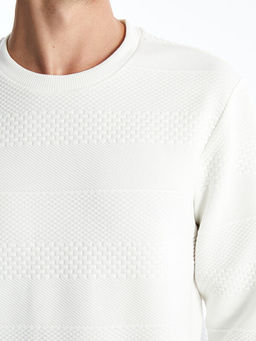 Bisiklet Yaka Uzun Kollu Erkek Sweatshirt