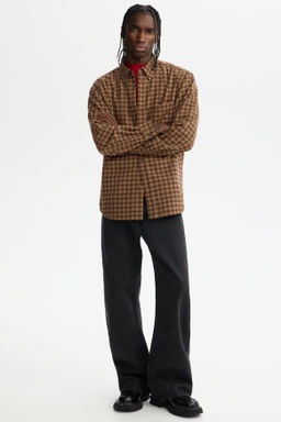Camisa en mezcla de lana Relaxed Fit - H&m фото 6